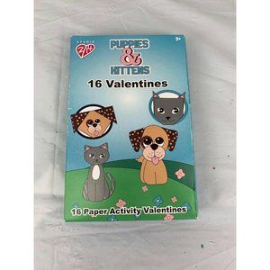 Puppies and Kittens 16 paper folding activity cards valentine